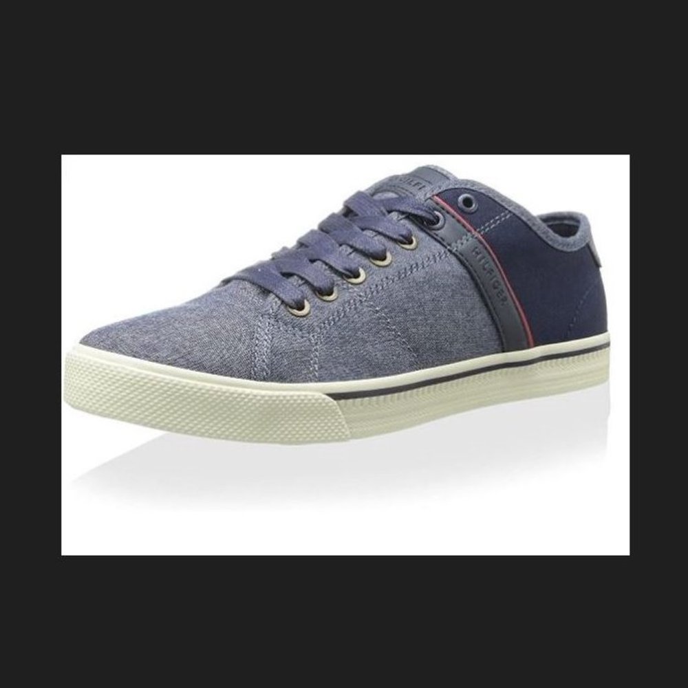 Tommy Hilfiger Men's Roamer Fashion Sneakers Medium Blue Fabric Size 7